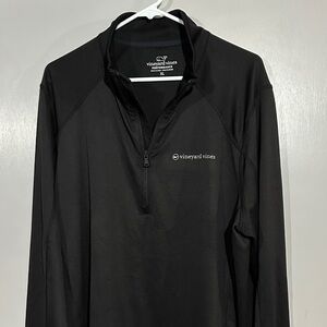 Vineyard Vines Black Half-Zip Top